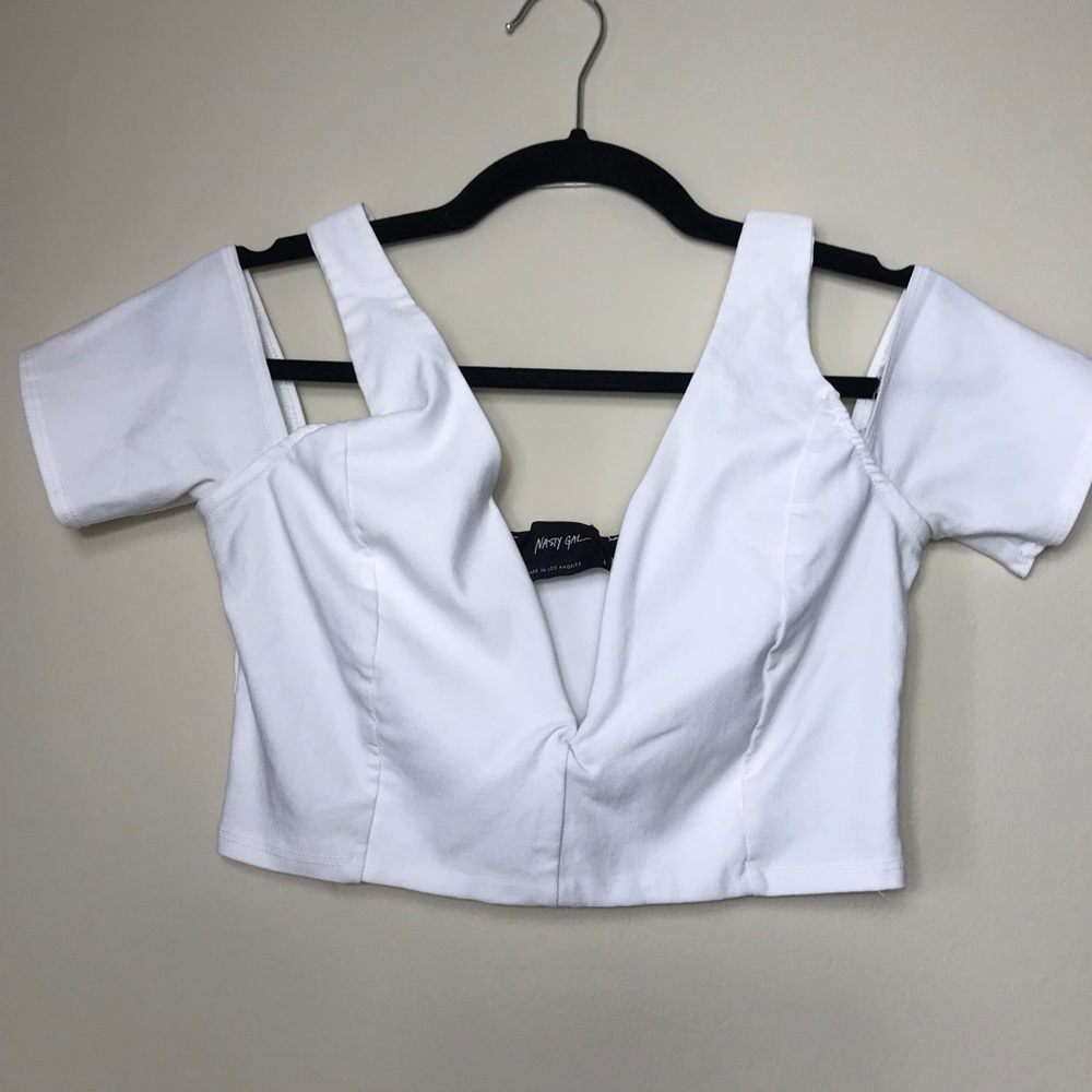 Nasty Gal | cold shoulder crop top